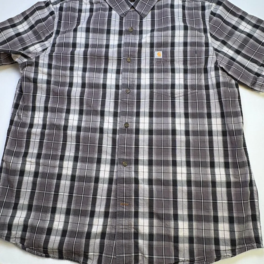 Carhartt Rugged Flex Plaid Work Shirt Relaxed Fit Men's XL - Picture 3 of 8